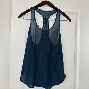 Navy blue mesh lulu lemon racer back tank